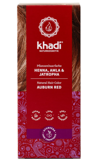Henna cu amla si jatropha rosu vopsea de par naturala